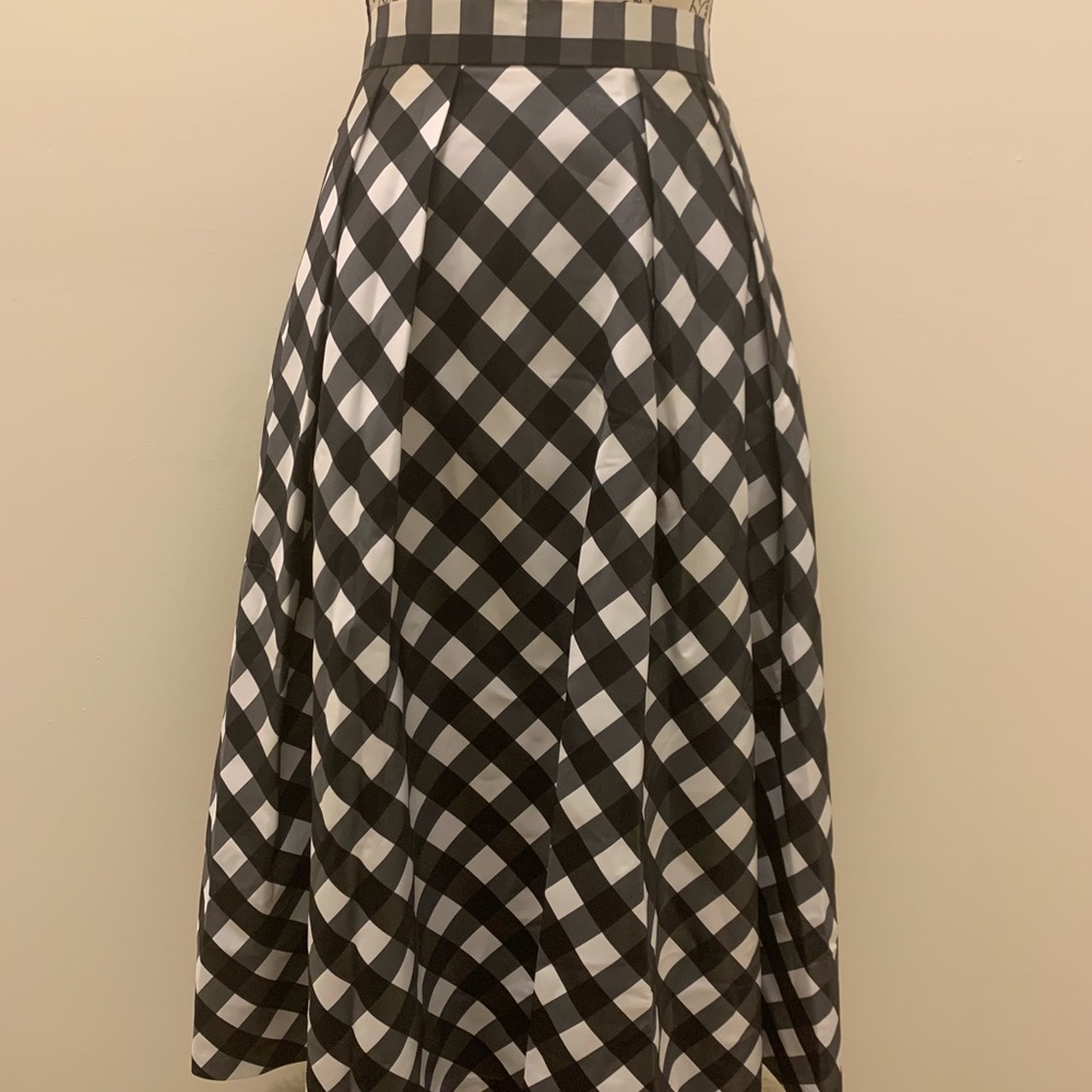 Talbots Buffalo Check Pleated Skirt